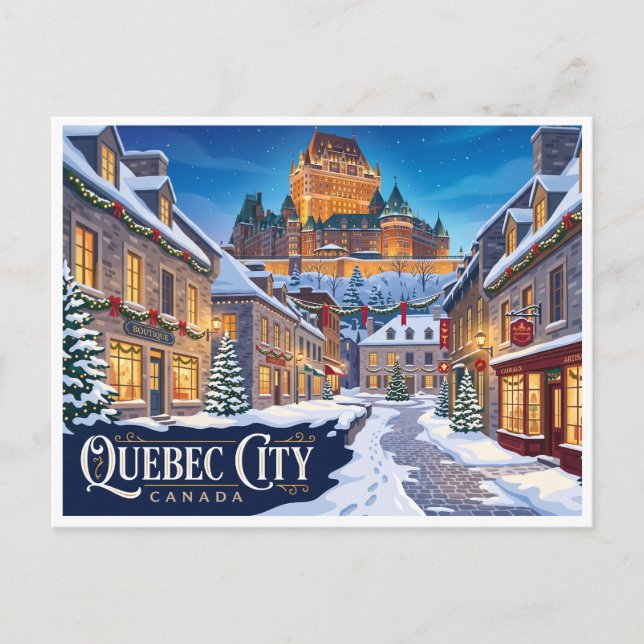 Cartão Postal Cidade de Quebec Canadá (Frente)