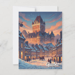 Cartão Postal Cidade de Quebec Chateau Frontenac