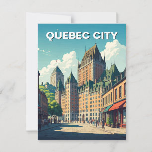 Cartão Postal Cidade de Quebec Chateau Frontenac