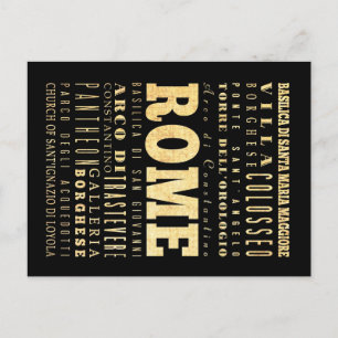 Cartão Postal Cidade de Roma de Tipografia Art