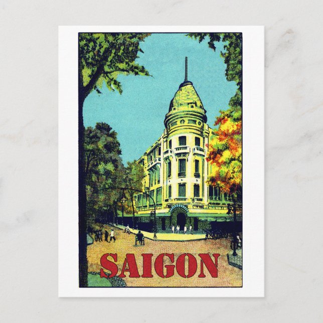 Cartão Postal Cidade de Saigon, Ho chi minh, Vietnã, viagens vin (Frente)