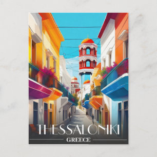 Cartão Postal Cidade de Salónica, distrito de grécia Ladadika
