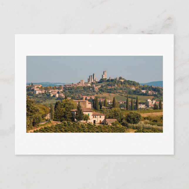 Cartão Postal Cidade de San Gimignano, Toscana, Itália (Frente)