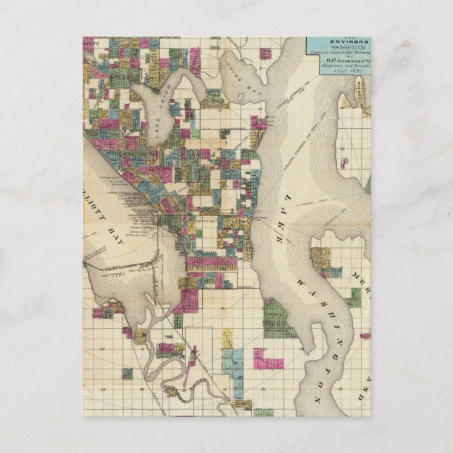 Cartão Postal Cidade De Seattle E Águas (Frente)