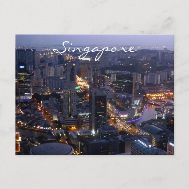 Cartão Postal cidade de singapura (Frente)