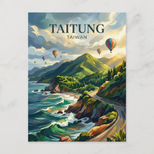 Cartão Postal Cidade de Taitung Taiwan