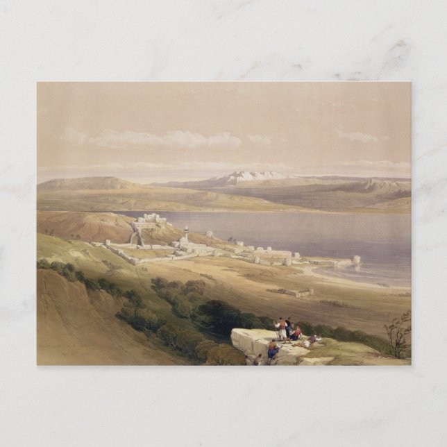 Cartão Postal Cidade de Tiberíades no Mar da Galileia (Frente)