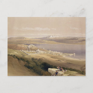 Cartão Postal Cidade de Tiberíades no Mar da Galileia