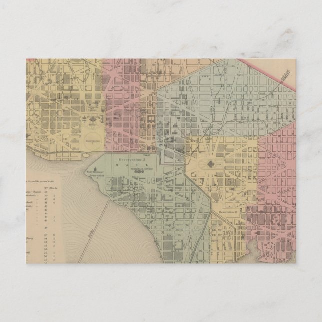 Cartão Postal Cidade de Washington (Frente)