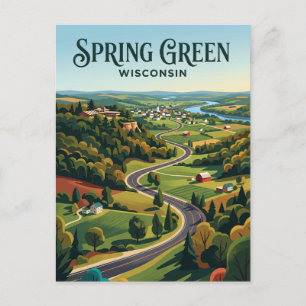Cartão Postal Cidade de Wisconsin EUA