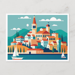Cartão Postal Cidade dividida da Croácia