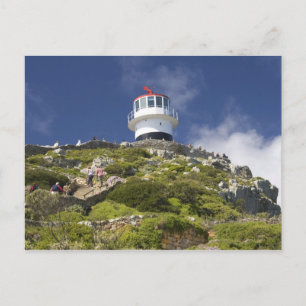 Cartão Postal Cidade do Cabo, África do Sul. Um farol no