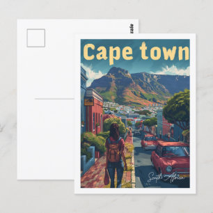 Cartão Postal Cidade do Cabo, África do Sul, Vintage, famosa Via