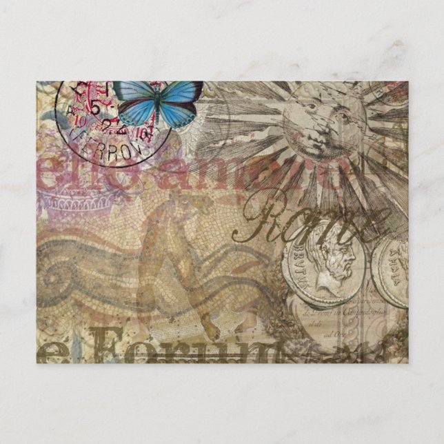 Cartão Postal Cidade do Feriado em Roma, Itália, Viagem (Frente)