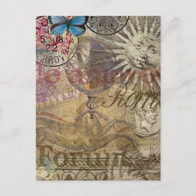 Cartão Postal Cidade do Feriado em Roma, Itália, Viagem (Frente)