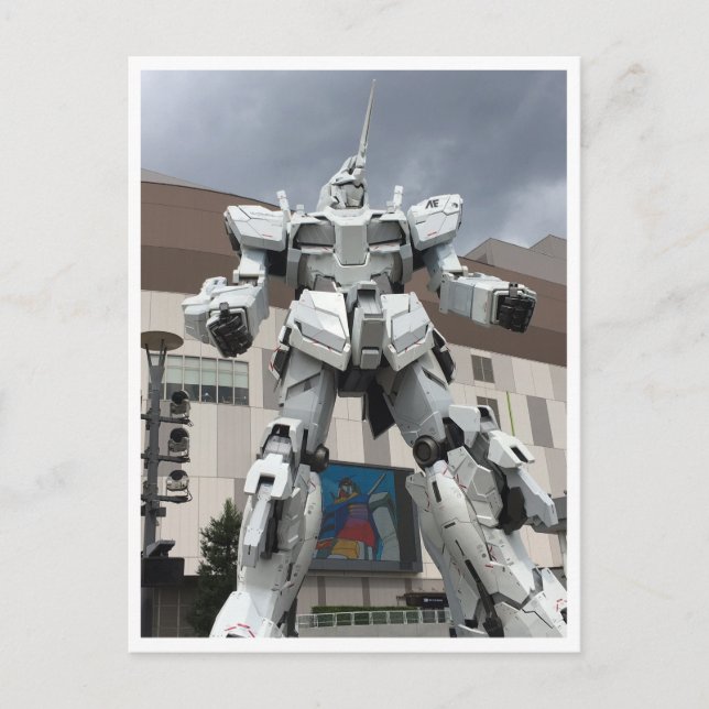 Cartão Postal Cidade do mergulhador - unicórnio Gundam (Frente)