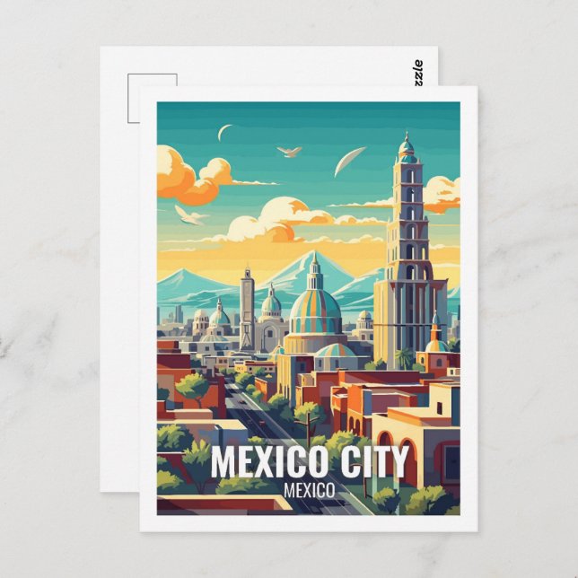 Cartão Postal Cidade do México, México, Famosos locais de Viagem (Frente/Verso)