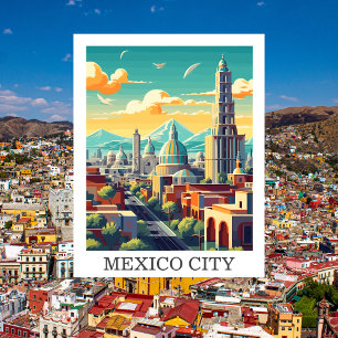 Cartão Postal Cidade do México, México: Viagens Vintage