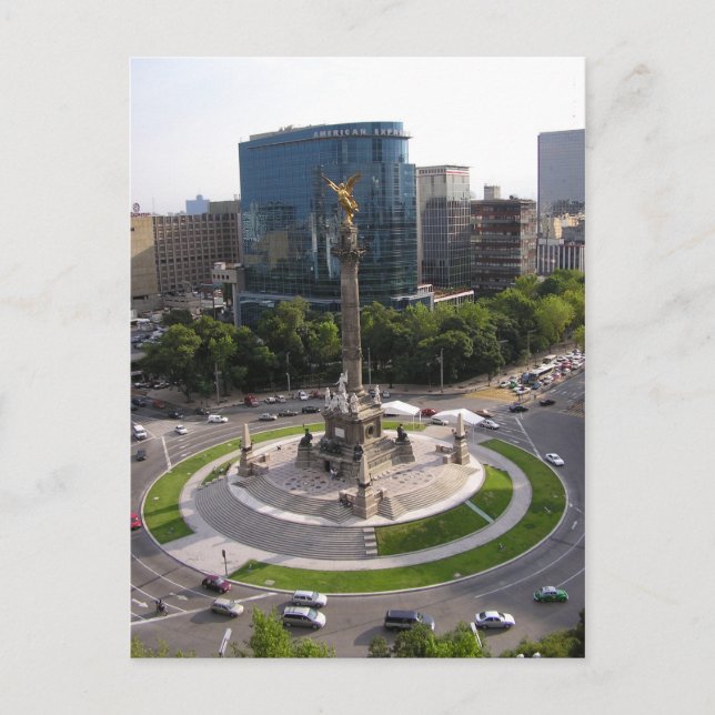 Cartão Postal Cidade do México Paseo de la Reforma (Frente)