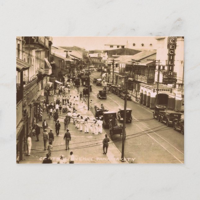 Cartão Postal Cidade do Panamá, Panamá, por volta de 1944 (Frente)