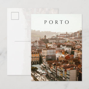 Cartão Postal Cidade do Porto, pôr do sol dourado