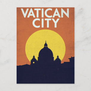 Cartão Postal Cidade do Vaticano St. Peter Retro