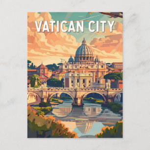Cartão Postal Cidade do Vaticano Viagem Arte Vintage