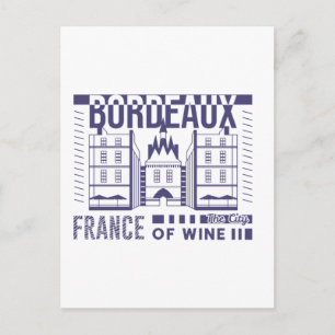 Cartão Postal Cidade do Vinho de Bordéus França Gráfico