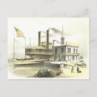 Cartão Postal Cidade fluvial de Mississippi Steamboat Memphis, 1