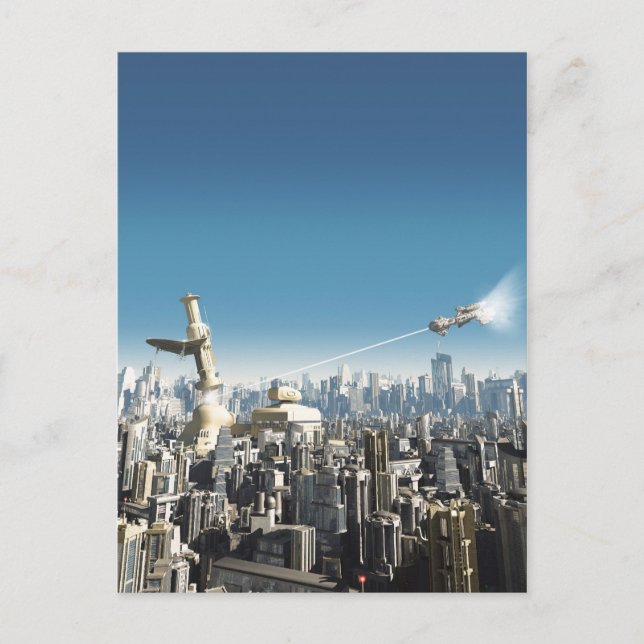 Cartão Postal Cidade futura - torre de queda (Frente)