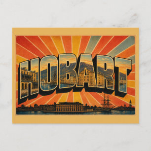 Cartão Postal Cidade Histórica do Porto de Hobart Tasmânia Austr