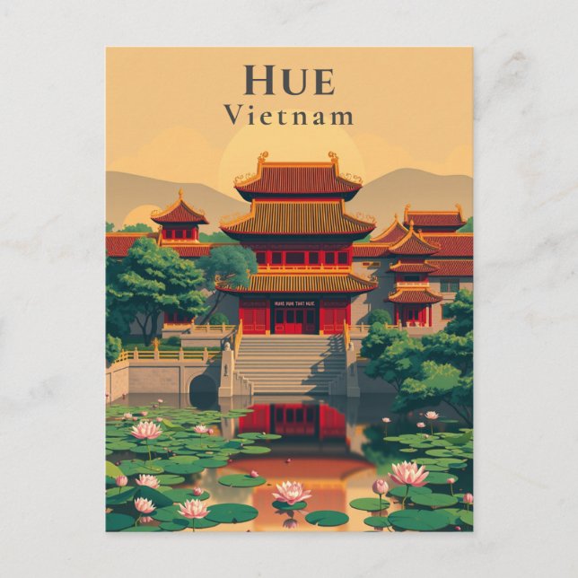 Cartão Postal Cidade Imperial Hue Vietnam (Frente)