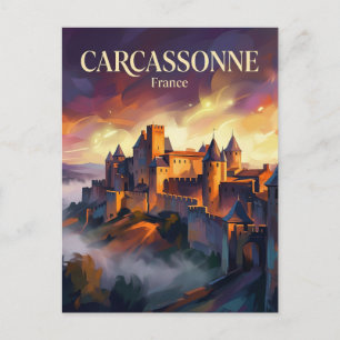 Cartão Postal Cidade Medieval de Carcassonne França