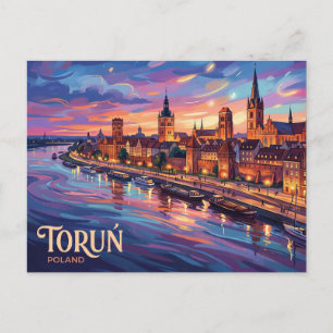 Cartão Postal Cidade Medieval de Torun Polônia