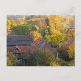 Cartão Postal Cidade medieval no outono