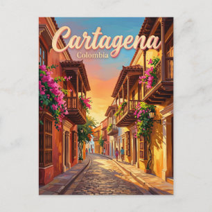 Cartão Postal Cidade Murada de Cartagena Colômbia