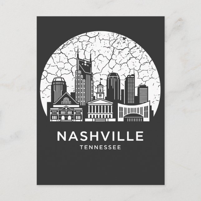 Cartão Postal Cidade Nashville Tennessee (Frente)