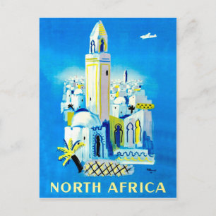 Cartão Postal Cidade no Norte de África, viagens vintage