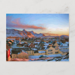 Cartão Postal Cidade Nuuk, Groenlândia, por Ozborne Whilliansso