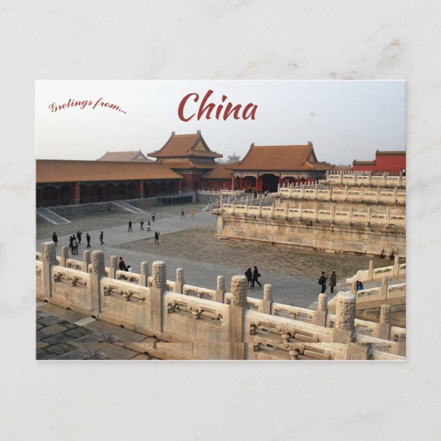 Cartão Postal Cidade Proibida de Pequim China (Frente)