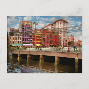 Cartão Postal Cidade - Providence RI - Ponte da Rua Crawford, 19