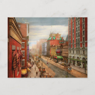 Cartão Postal Cidade - Rochester NY - Teatro Nacional 1908