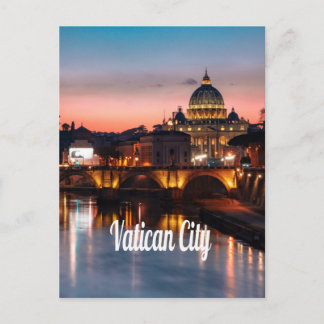Cartão Postal Cidade vaticano À Noite Igreja Católica Romana