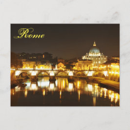 Cartão Postal cidade vaticano, Roma, Itália à noite
