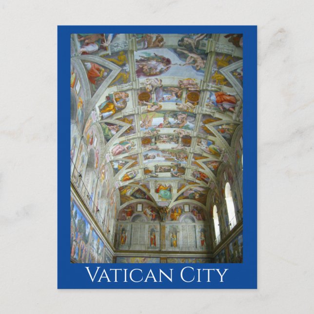 Cartão Postal cidade vaticano sistine (Frente)