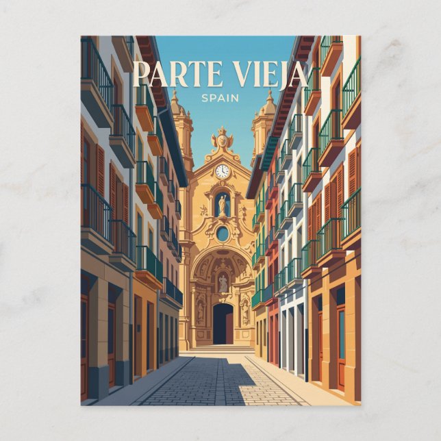 Cartão Postal Cidade Velha da Espanha (Frente)