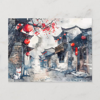 Cartão Postal Cidade Velha Da Lanterna Chinesa