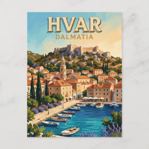 Cartão Postal Cidade Velha de Hvar Croácia