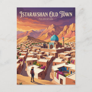Cartão Postal Cidade Velha de Istaravshan Tajiquistão