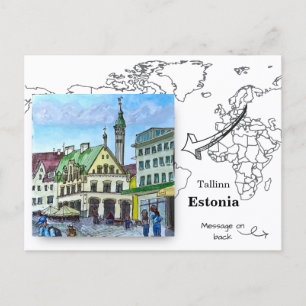 Cartão Postal Cidade Velha, Tallinn Estônia